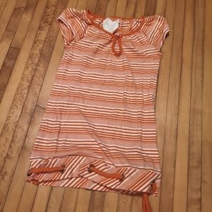 Orange stripe Blouse sz Large